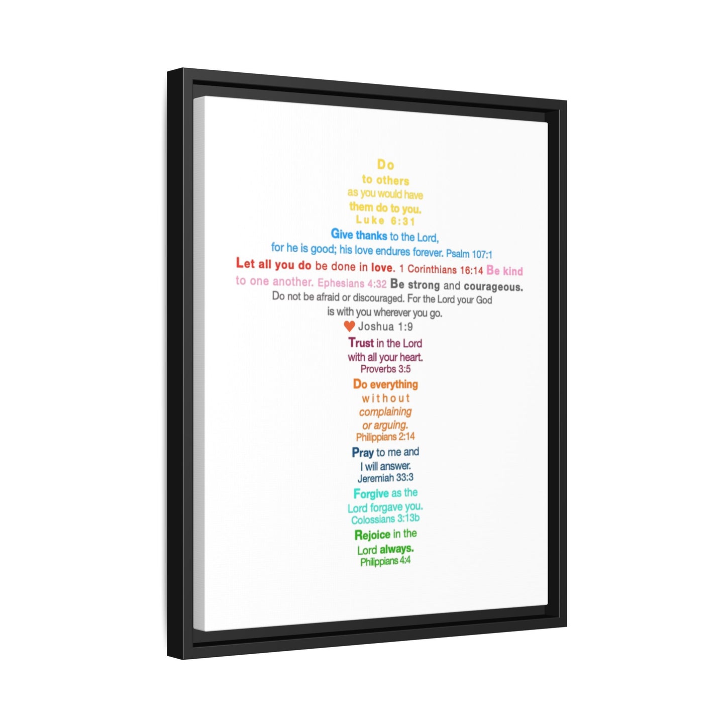 The Kids Cross - Framed Canvas Wall Art