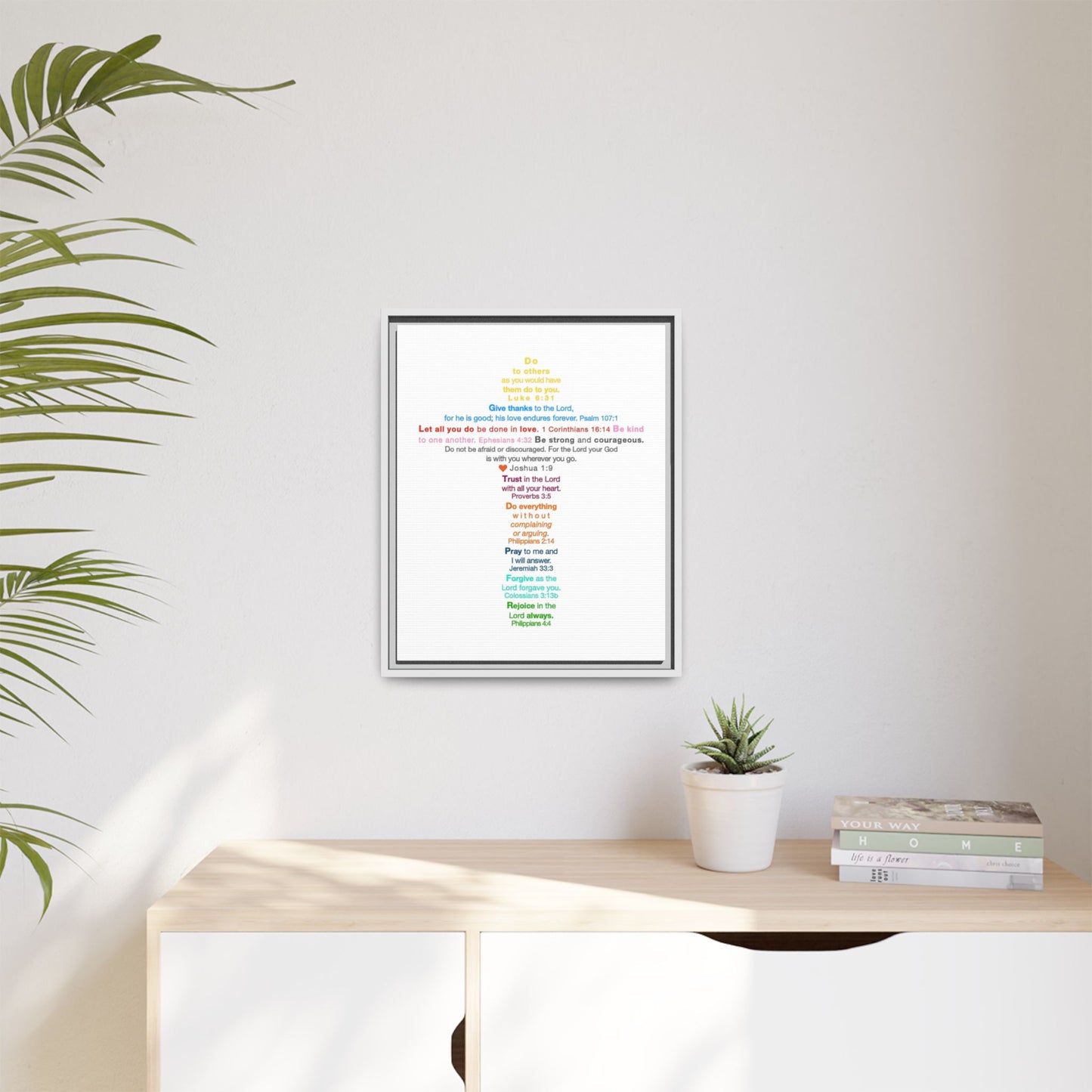 The Kids Cross - Framed Canvas Wall Art