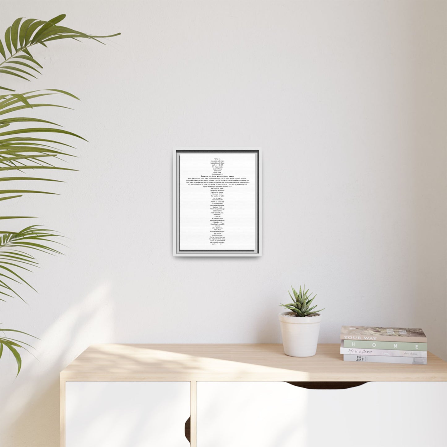 The Challenge Cross - Framed Canvas Wall Art
