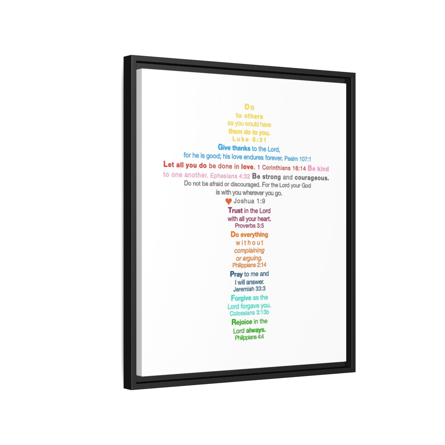 The Kids Cross - Framed Canvas Wall Art