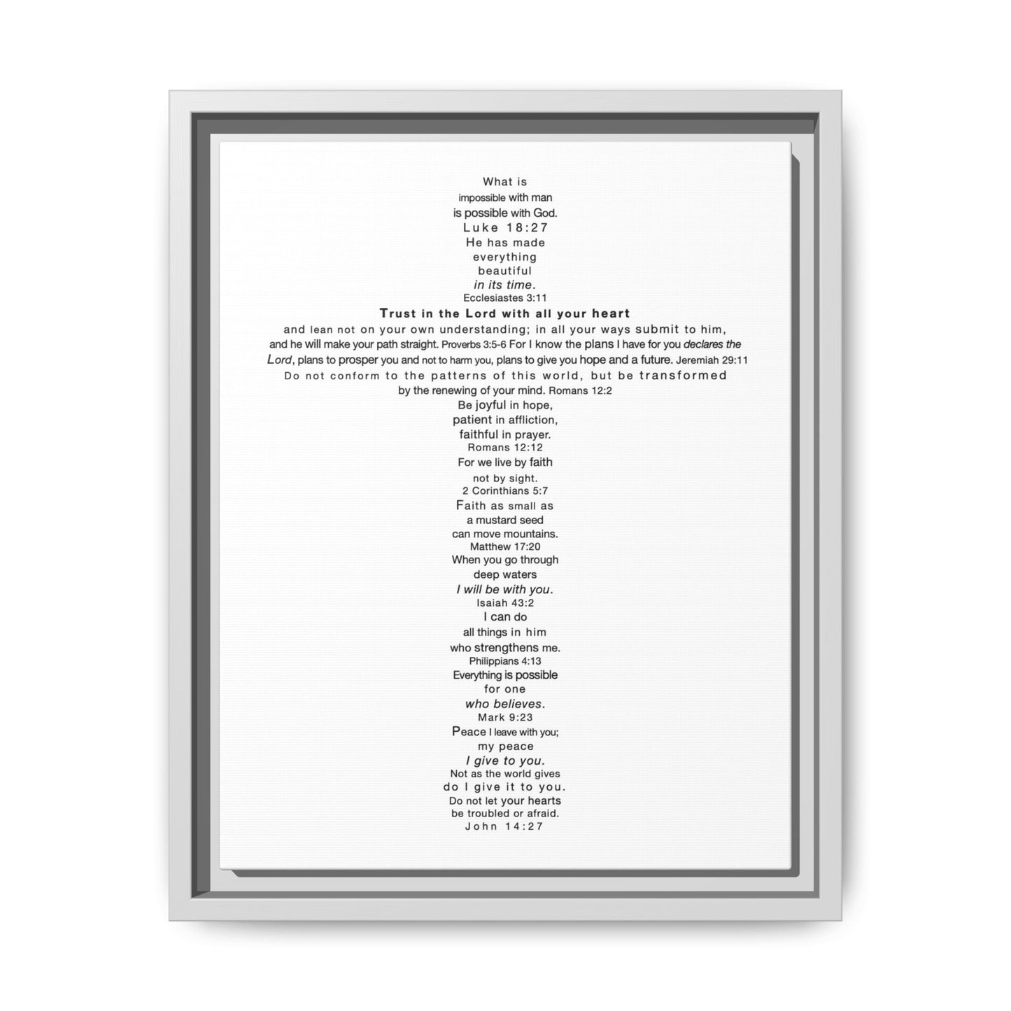 The Challenge Cross - Framed Canvas Wall Art