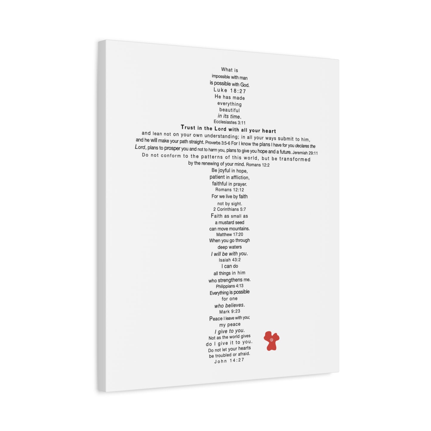 The Challenge Cross - Unframed Canvas Wall Art (poppy)