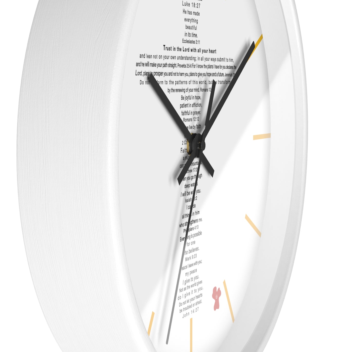 The Challenge Cross - Wall Clock (poppy)