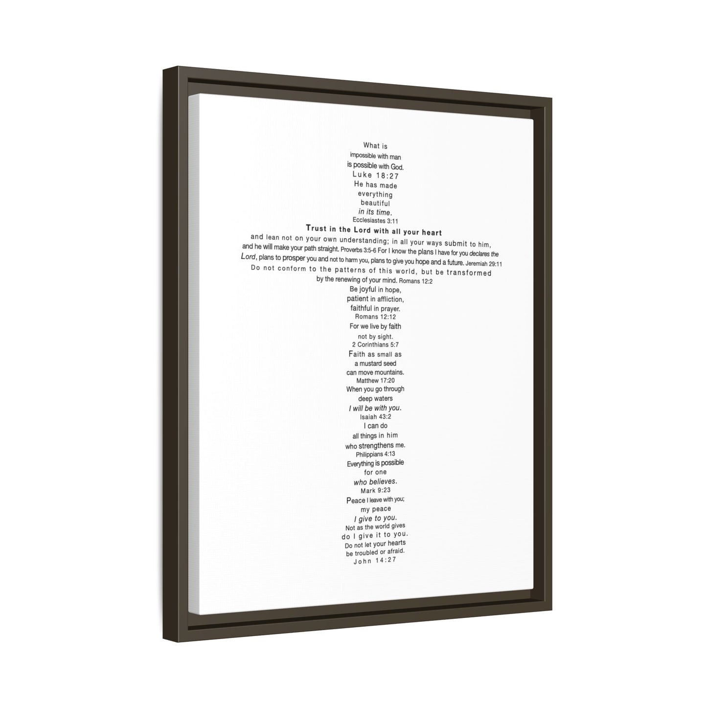 The Challenge Cross - Framed Canvas Wall Art