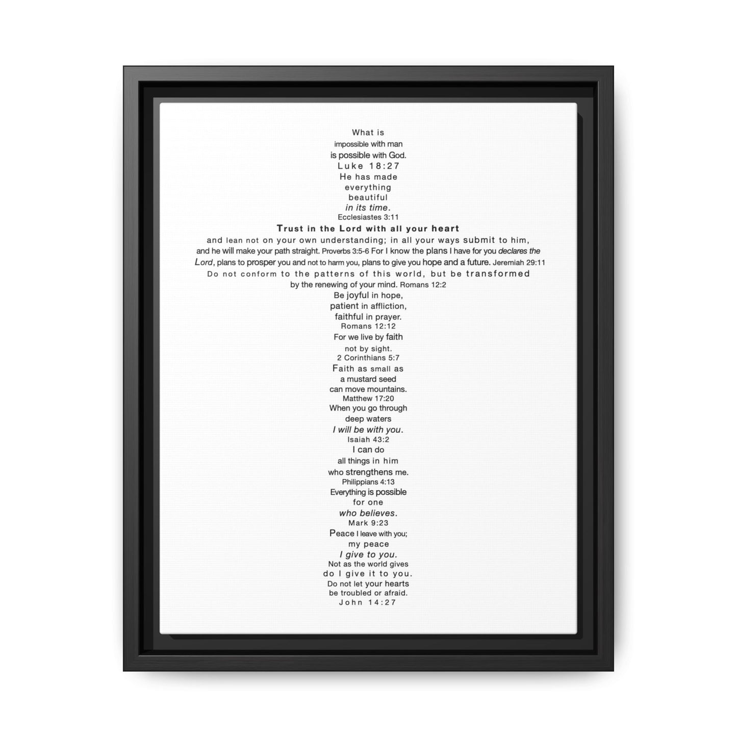 The Challenge Cross - Framed Canvas Wall Art