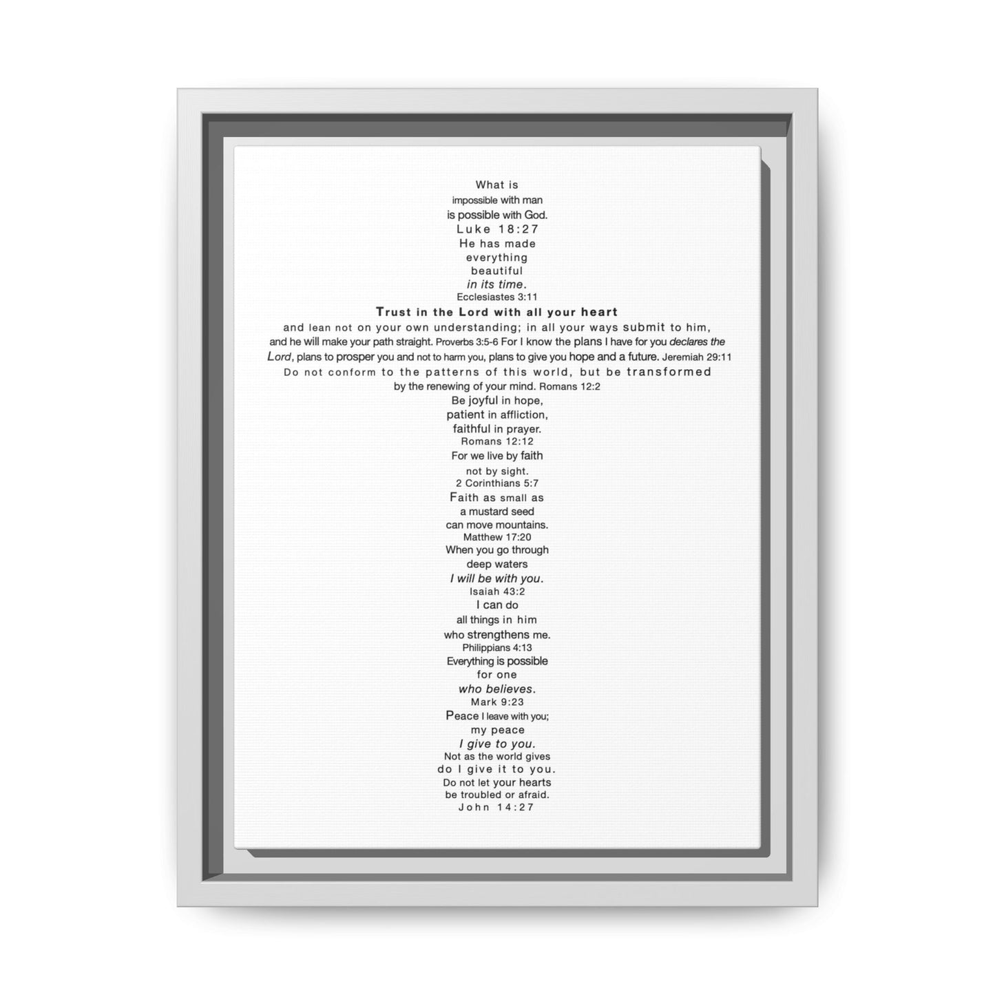 The Challenge Cross - Framed Canvas Wall Art