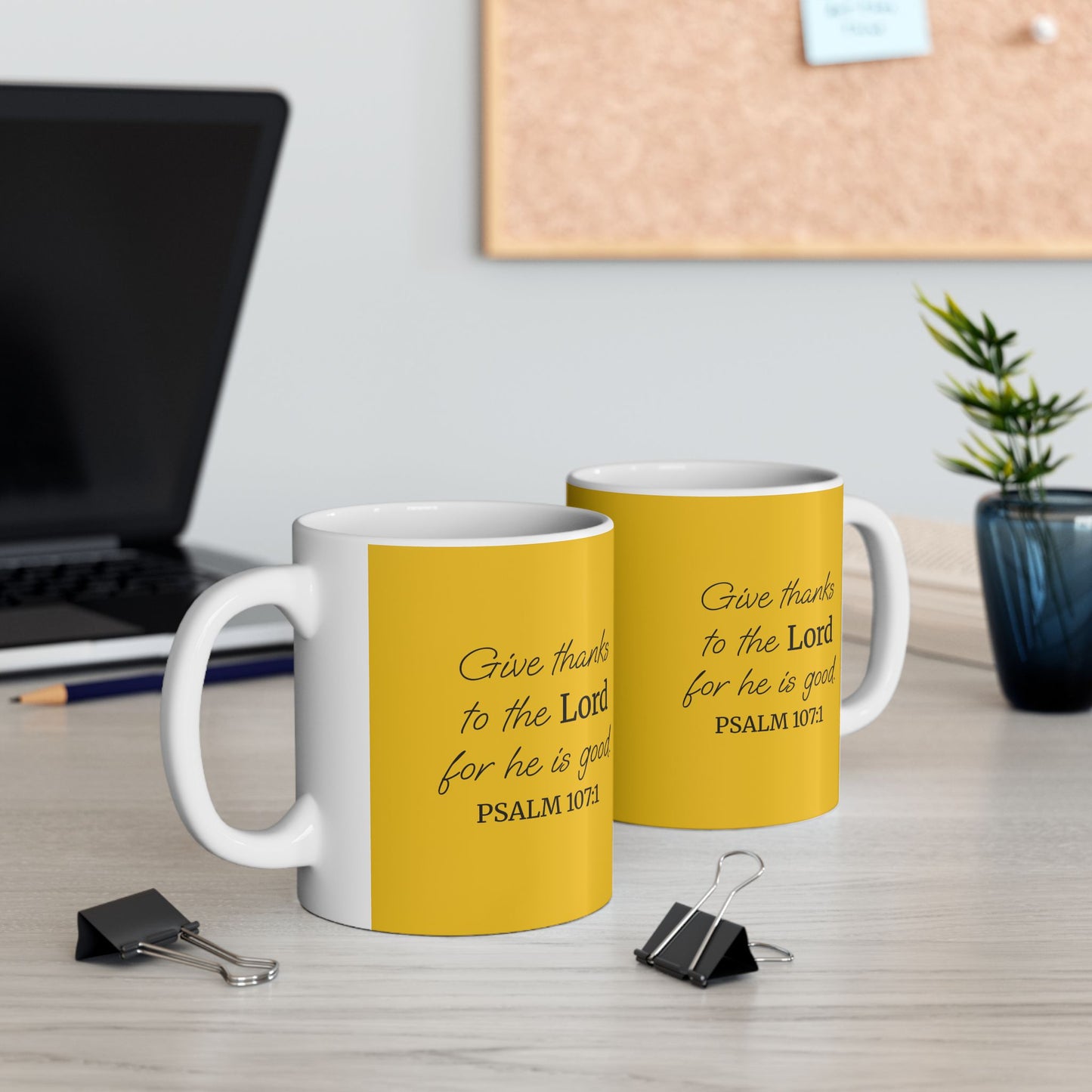 *NEW* Inspirational Ceramic Mug (11oz, 15oz) | Psalm 107:1