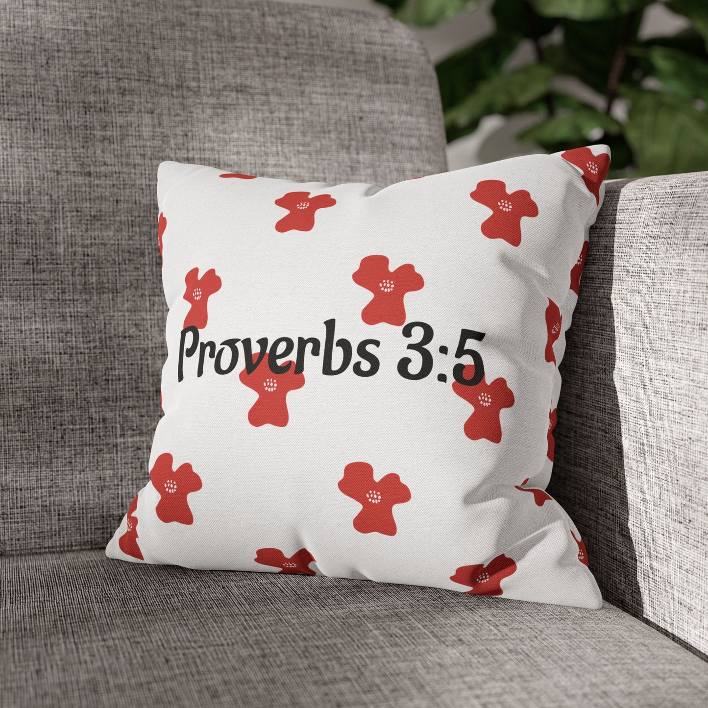 Charming Poppy Pillowcase (Proverbs 3:5)