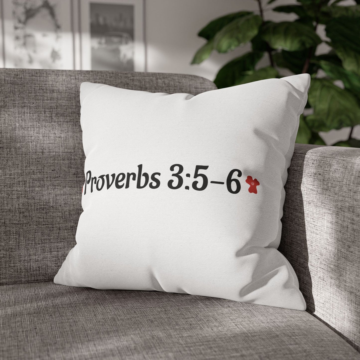 Charming Poppy Pillowcase (Proverbs 3:5-6)