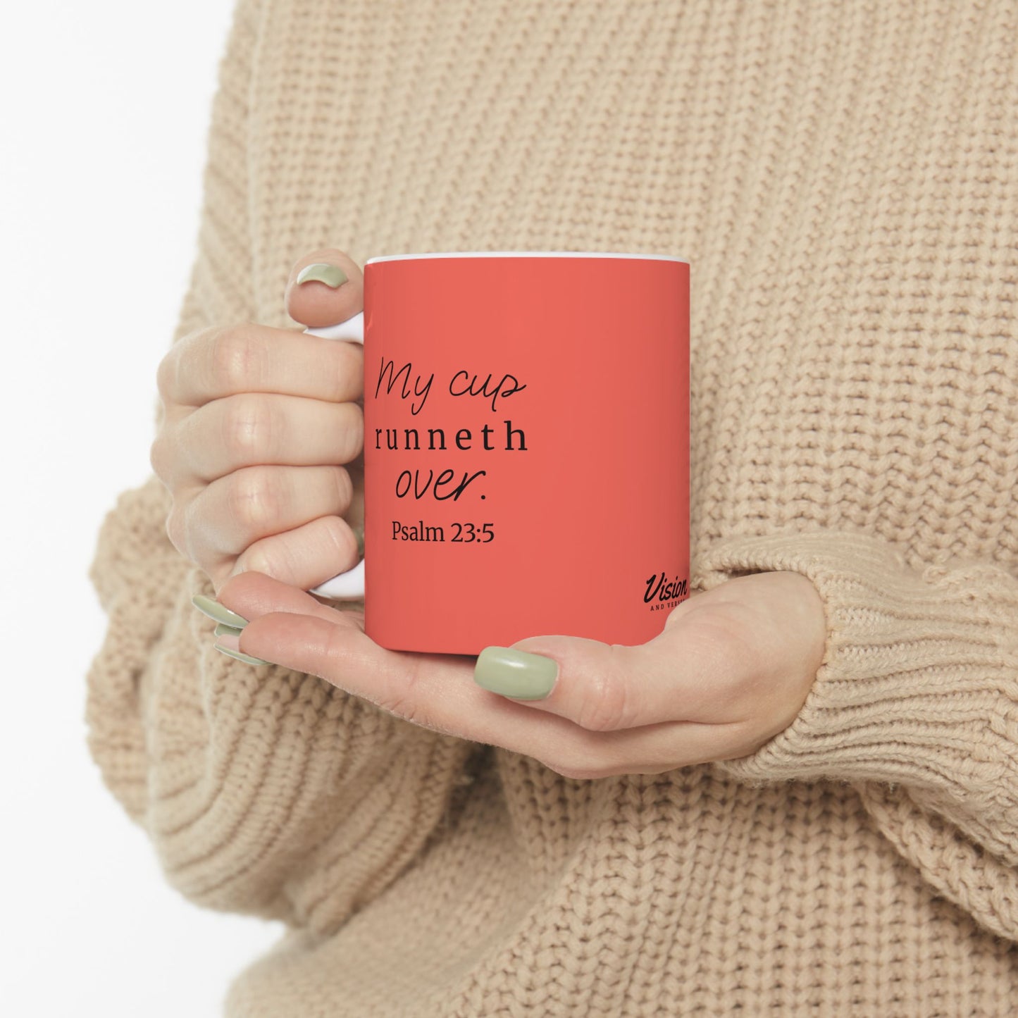*NEW* Inspirational Ceramic Mug (11oz, 15oz) | Psalm 23:5