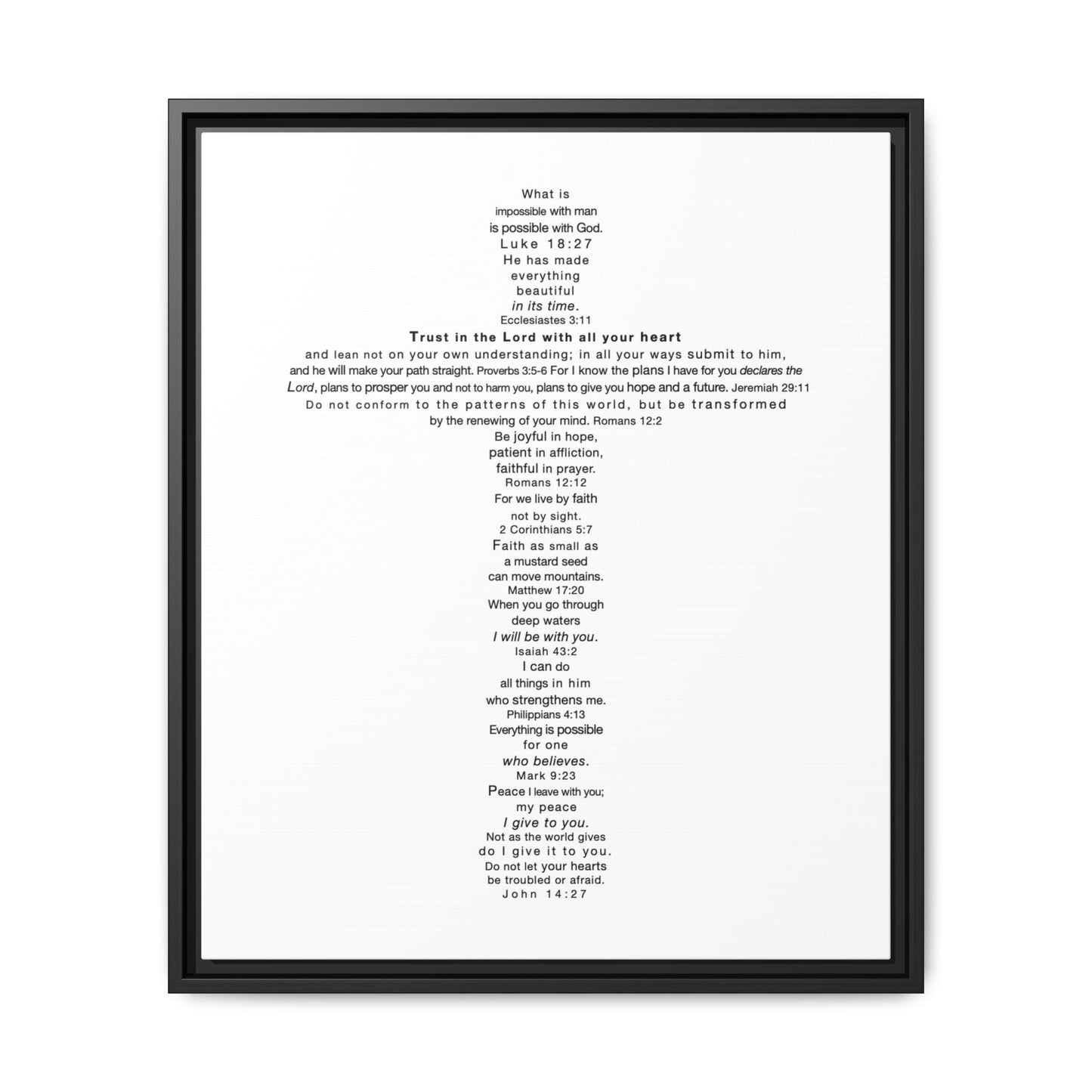 The Challenge Cross - Framed Canvas Wall Art