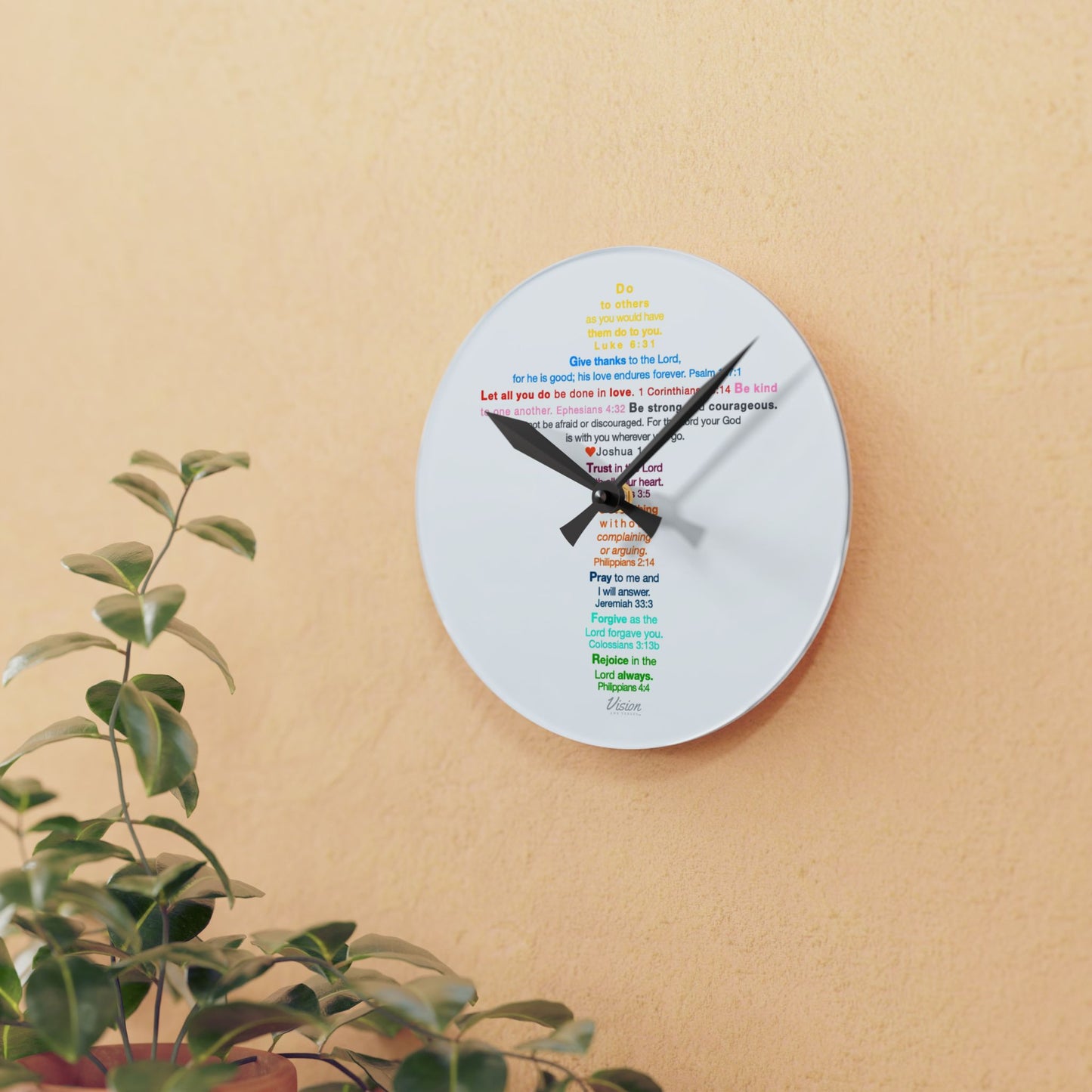 The Kids Cross - Acrylic Wall Clock