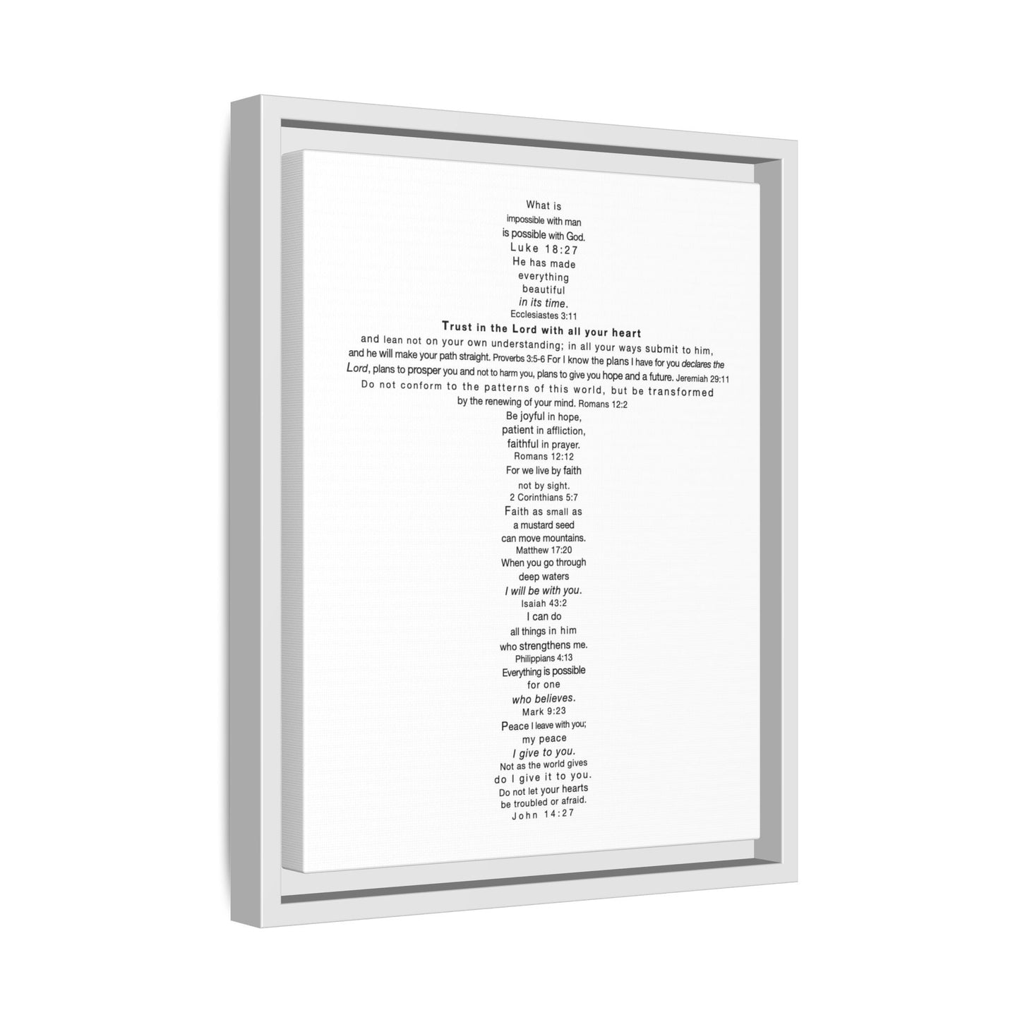 The Challenge Cross - Framed Canvas Wall Art