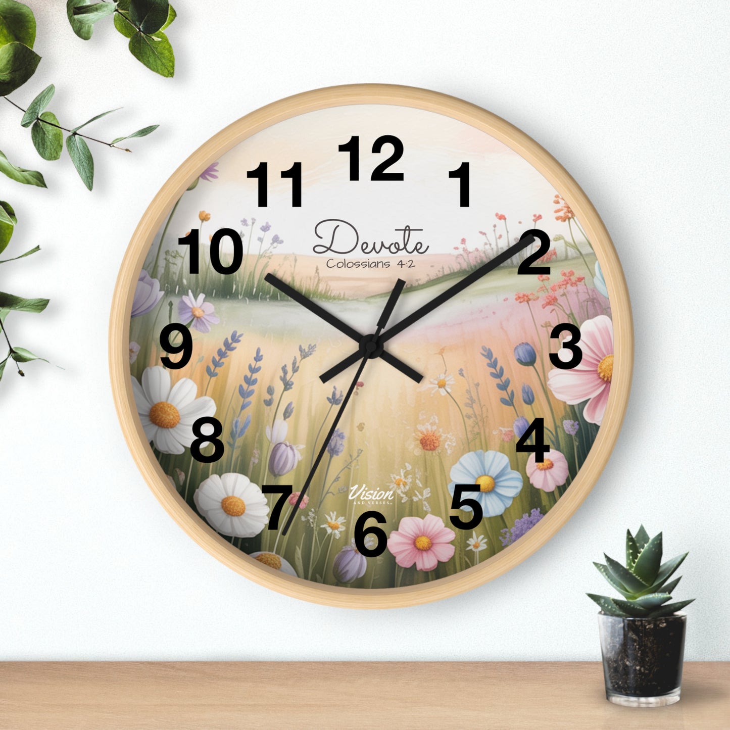 *NEW* Faithful "Devote" Wall Clock (Colossians 4:2)