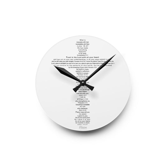 The Challenge Cross - Acrylic Wall Clock
