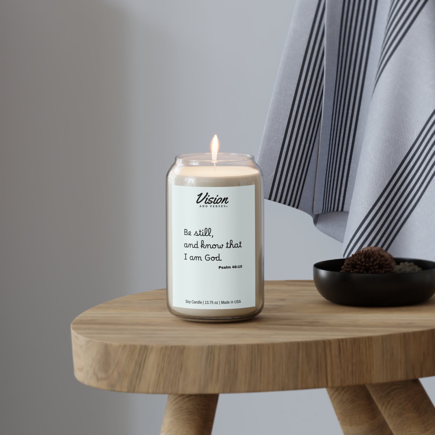 Psalm 46:10 | Scripture Scented Soy Candle (13.75oz)