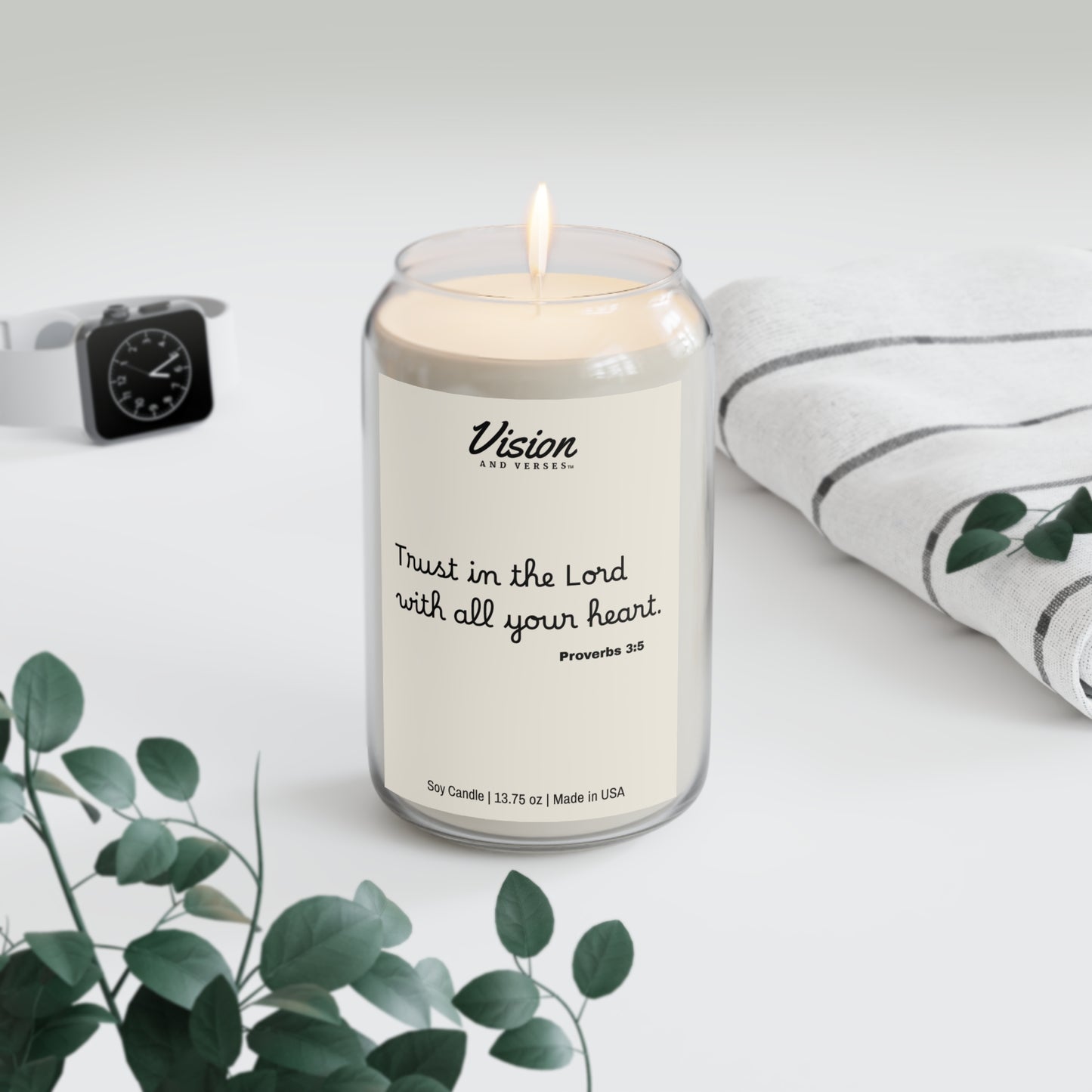 Proverbs 3:5 | Scripture Scented Soy Candle (13.75 oz)