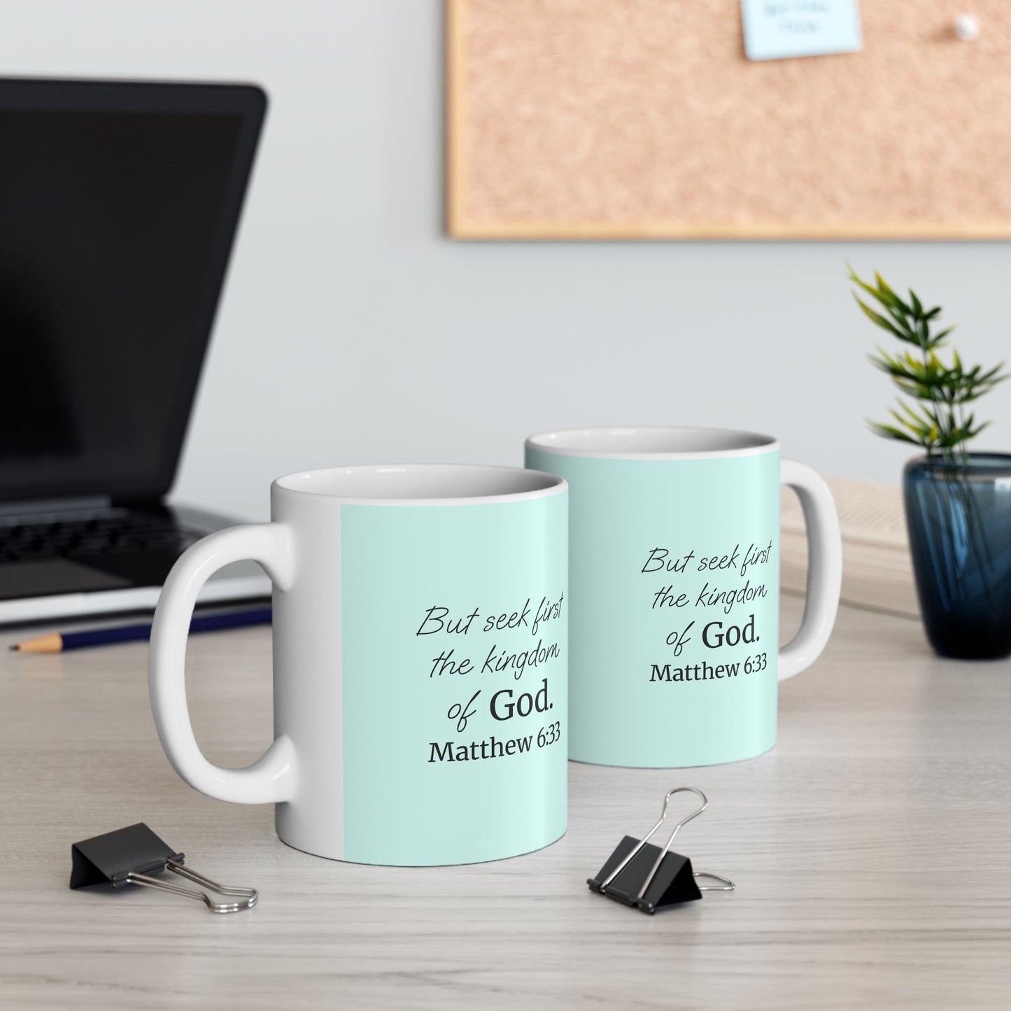 *NEW* Inspirational Ceramic Mug (11oz, 15oz) | Matthew 6:33