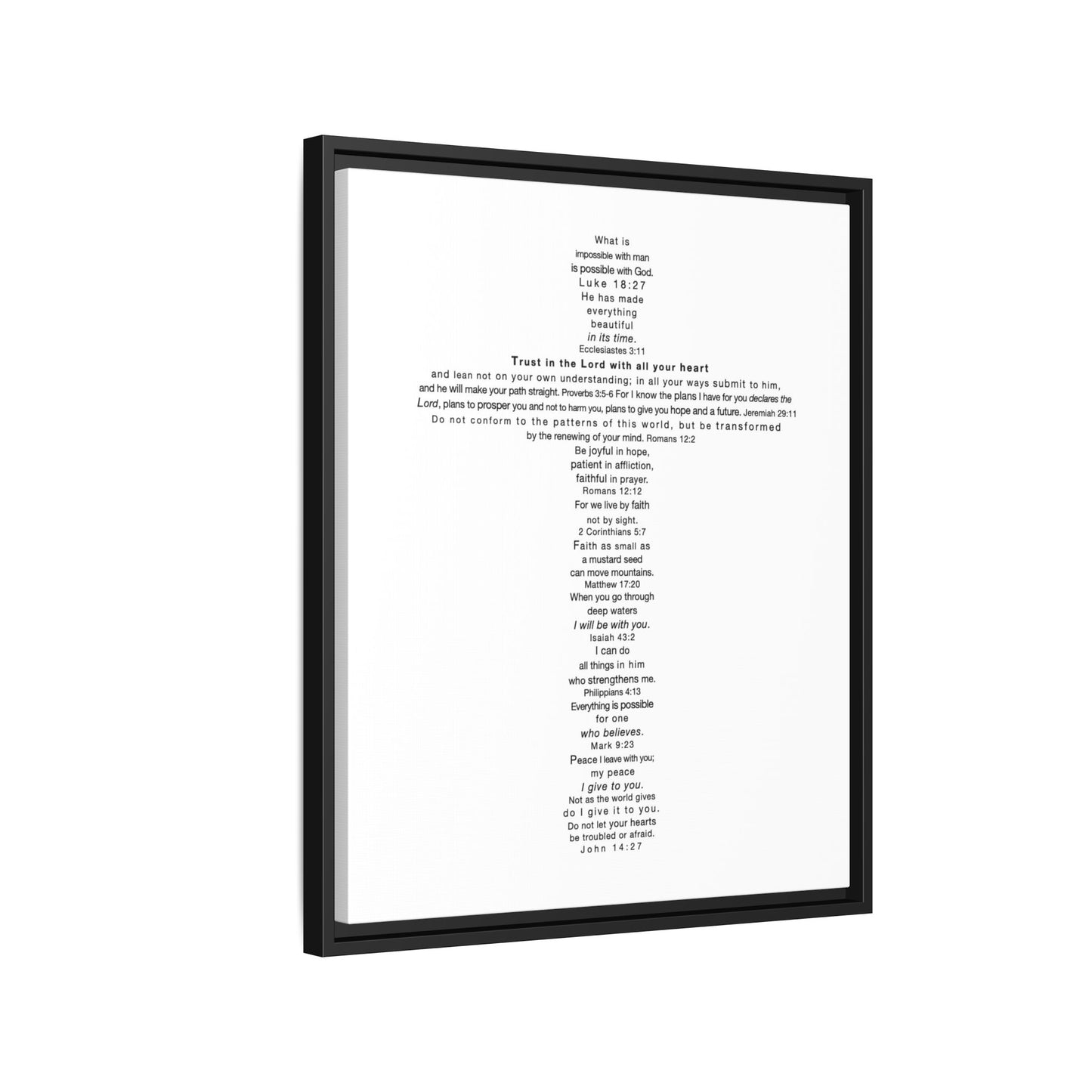 The Challenge Cross - Framed Canvas Wall Art