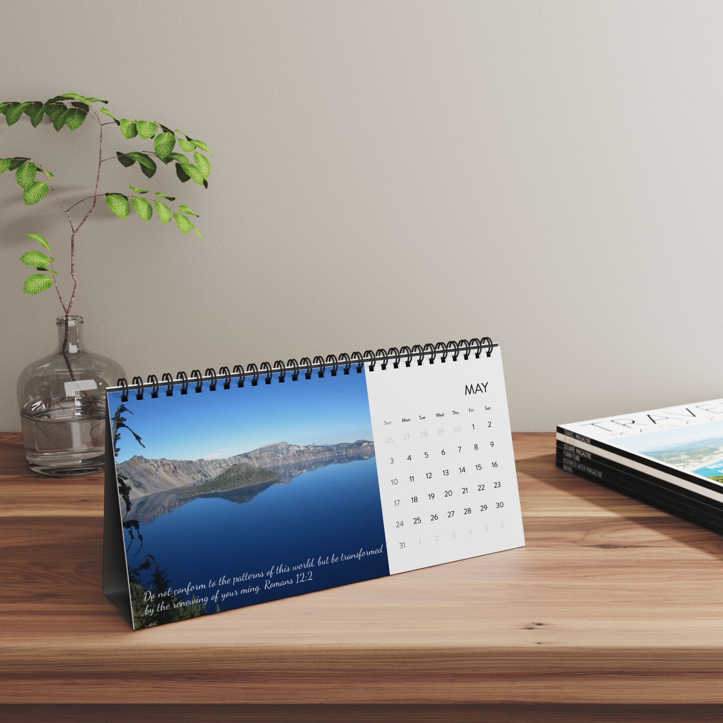 2026 Inspirational Desktop Calendar (The Challenge Cross)