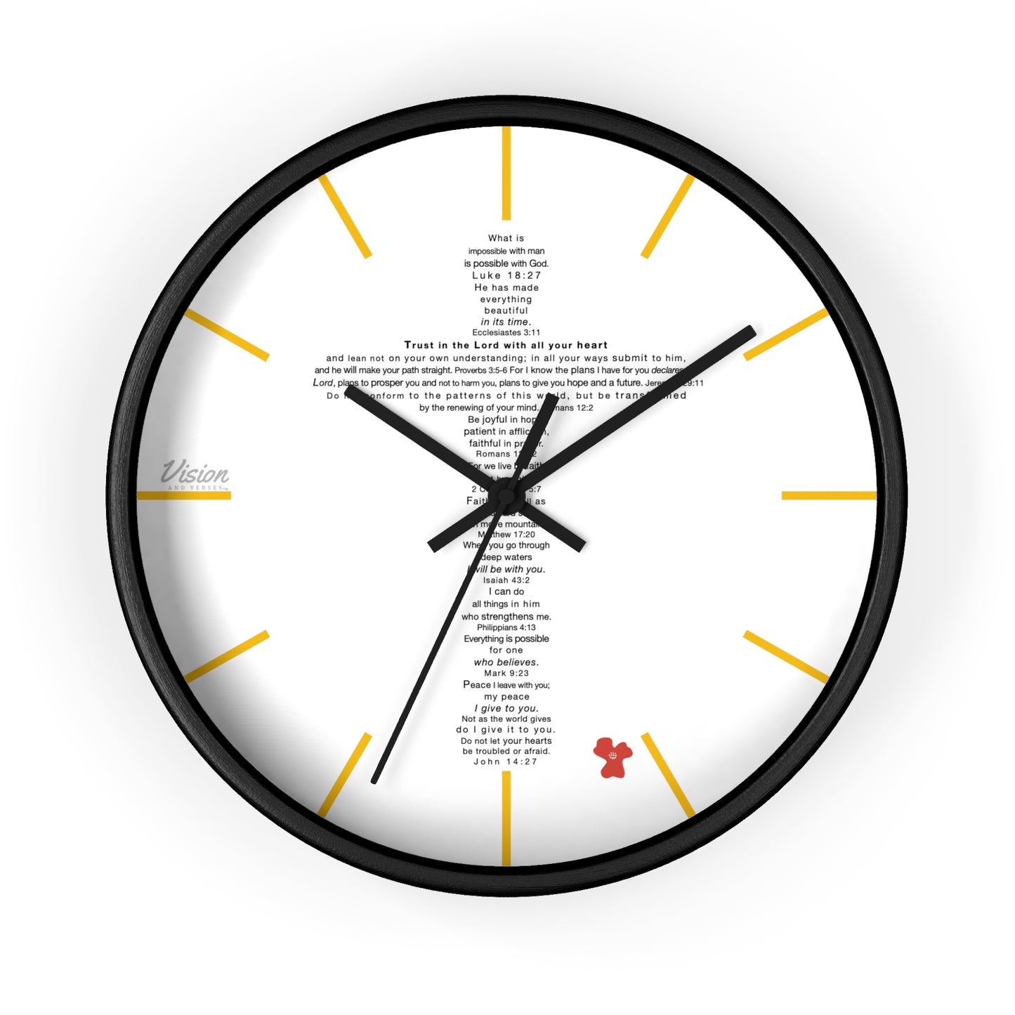 The Challenge Cross - Wall Clock (poppy)