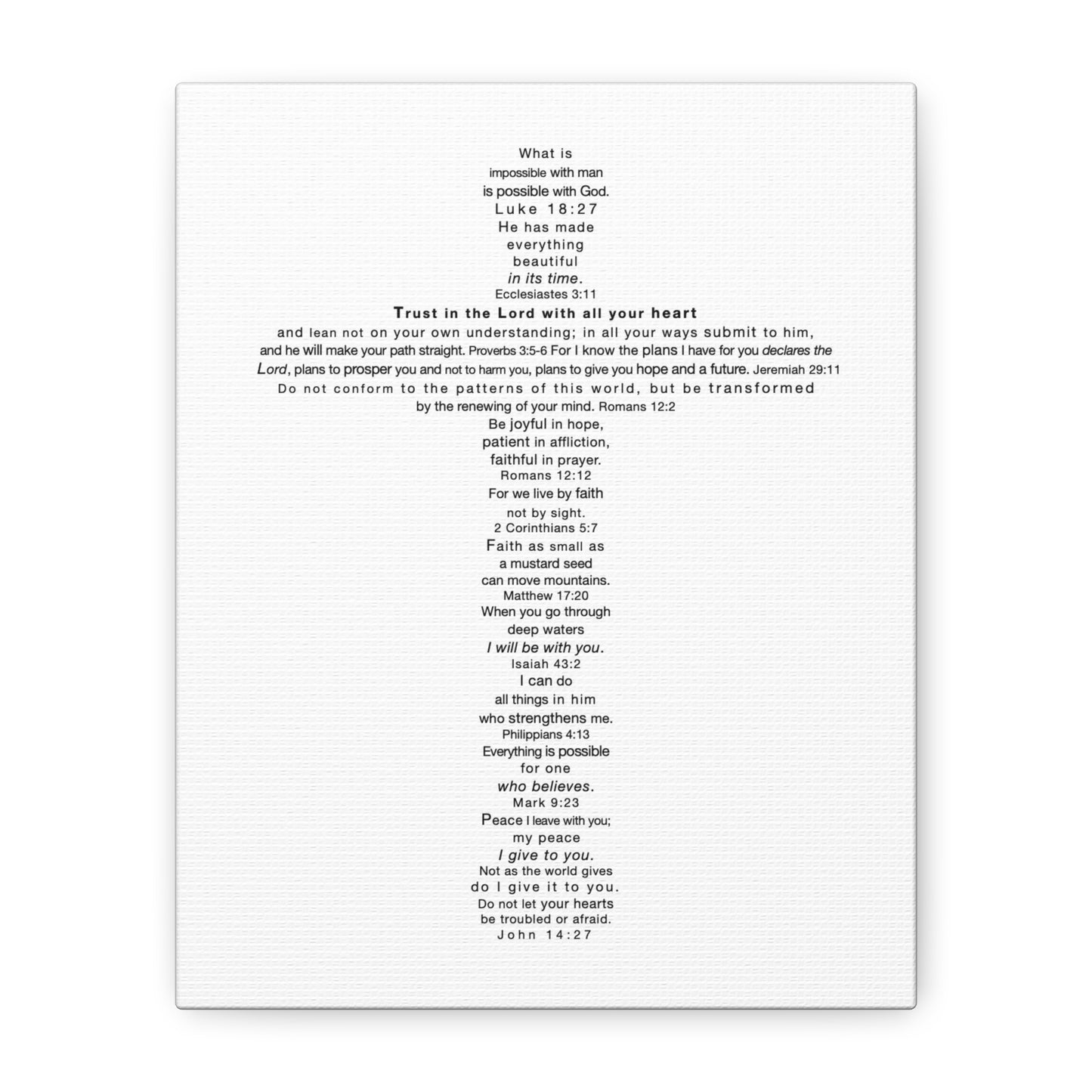 The Challenge Cross - Unframed Canvas Wall Art