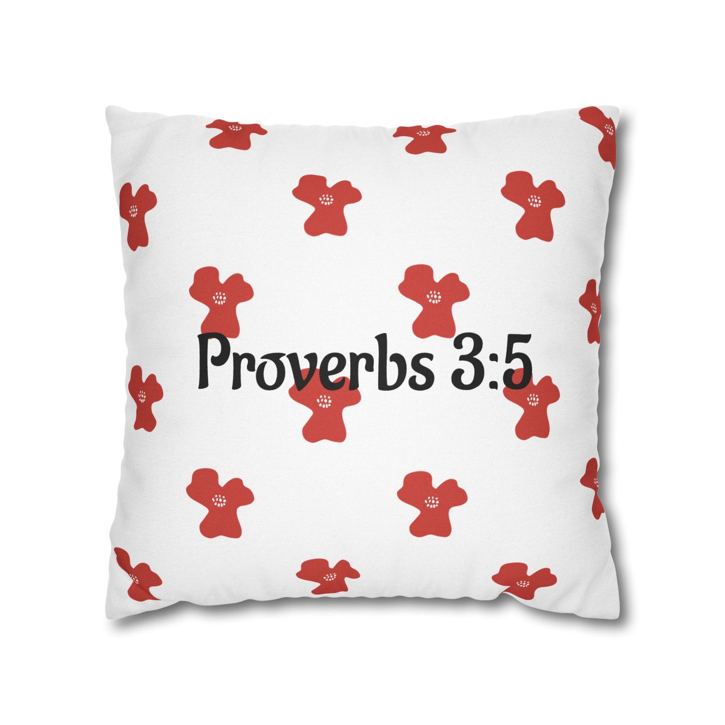 Charming Poppy Pillowcase (Proverbs 3:5)