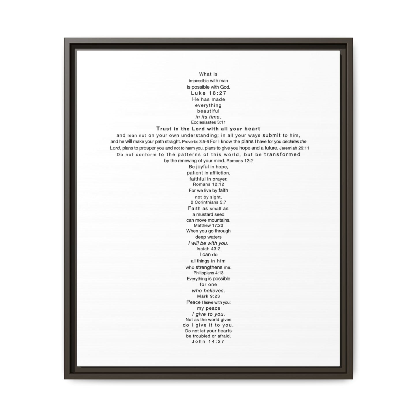 The Challenge Cross - Framed Canvas Wall Art