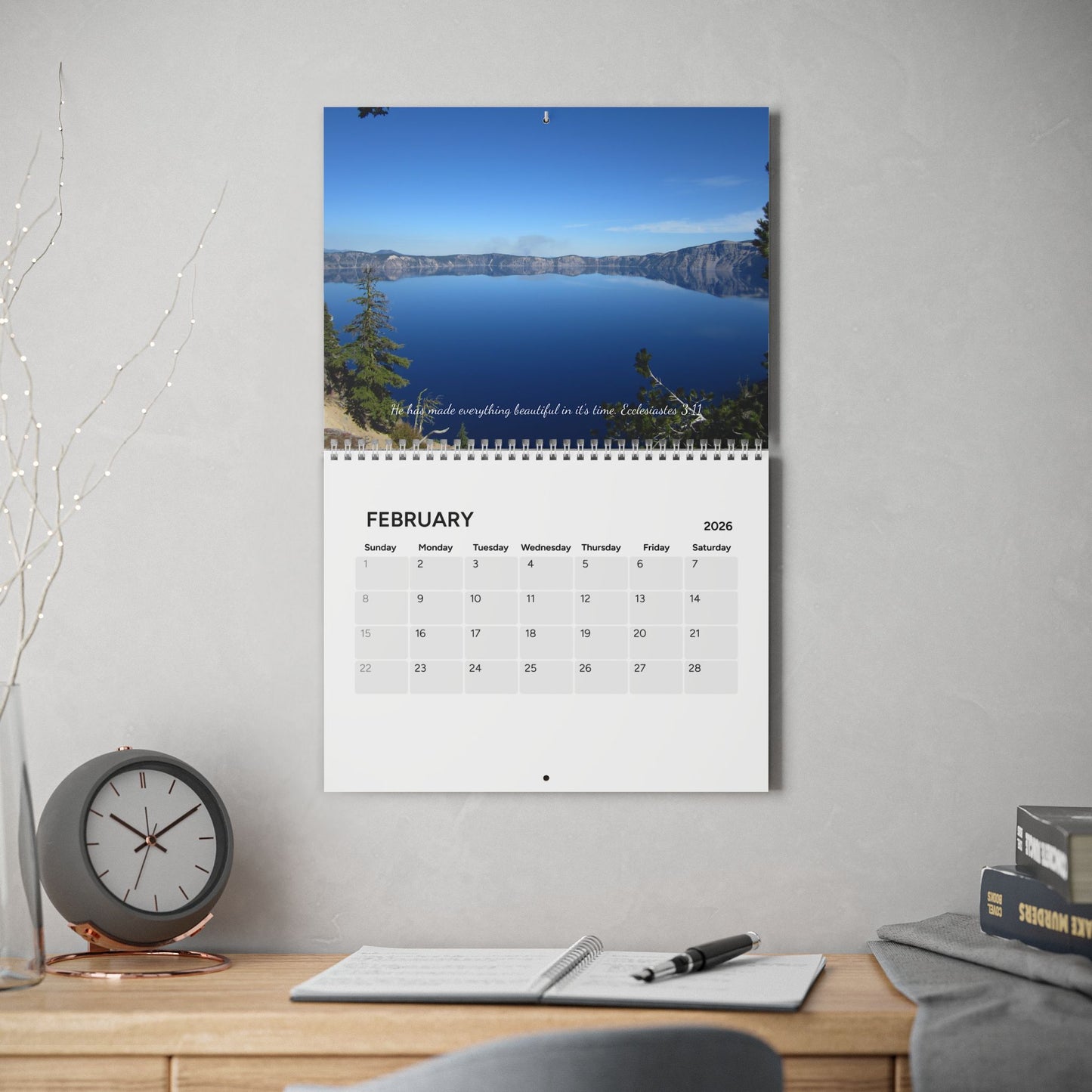 2026 Inspirational Desk Calendar (The Challenge Cross)