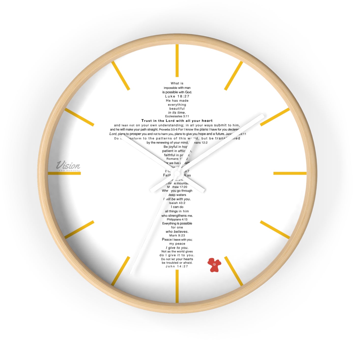 The Challenge Cross - Wall Clock (poppy)