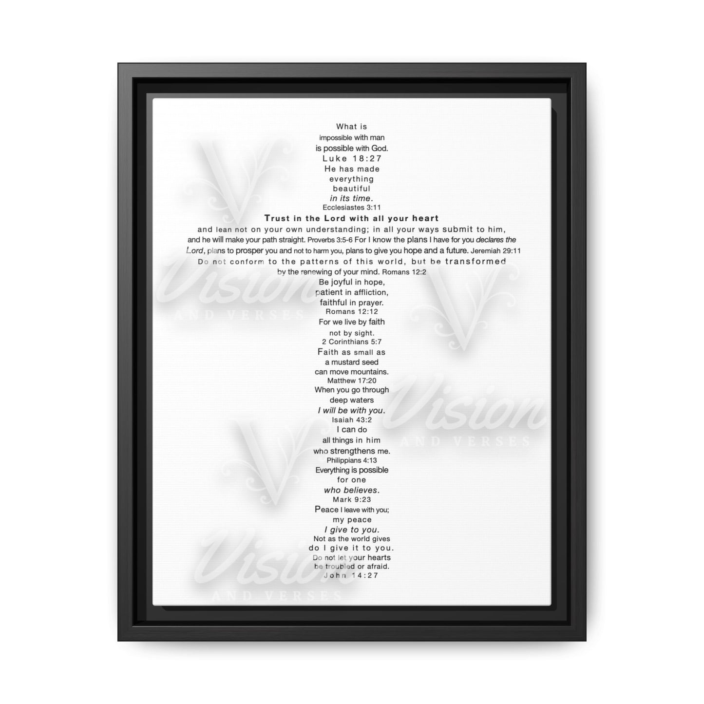 The Challenge Cross - Framed Canvas Wall Art