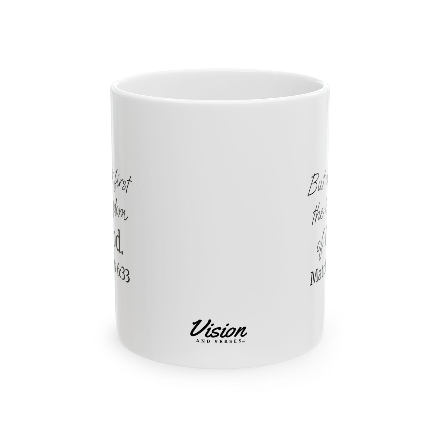 *NEW* Inspirational White Ceramic Mug (11oz, 15oz) | Matthew 6:33