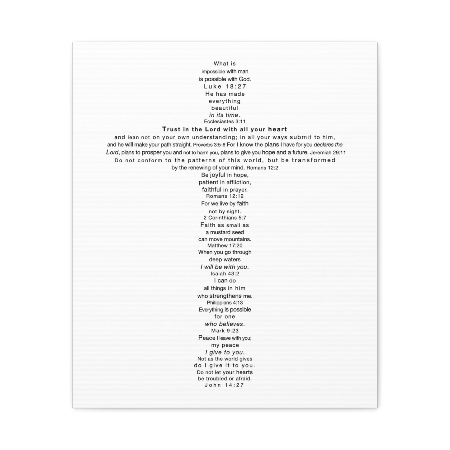 The Challenge Cross - Unframed Canvas Wall Art
