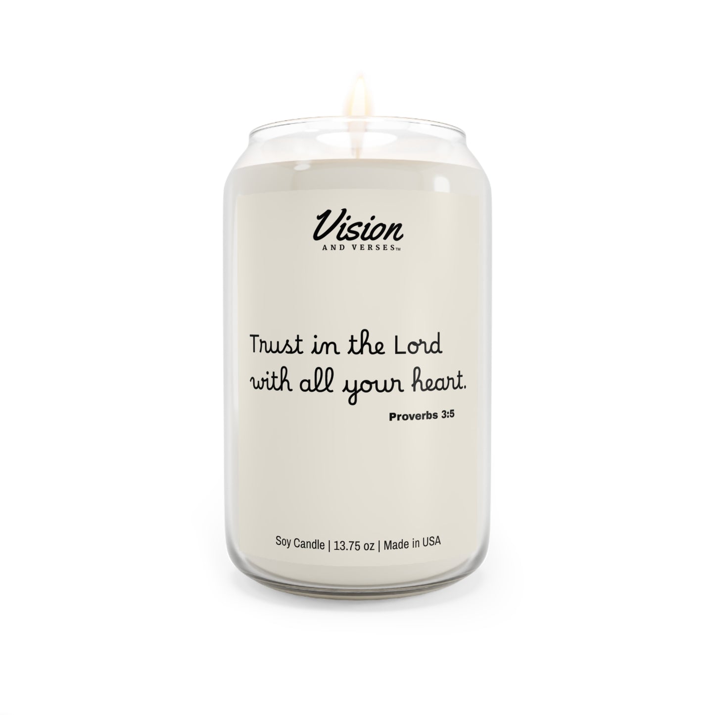 Proverbs 3:5 | Scripture Scented Soy Candle (13.75 oz)