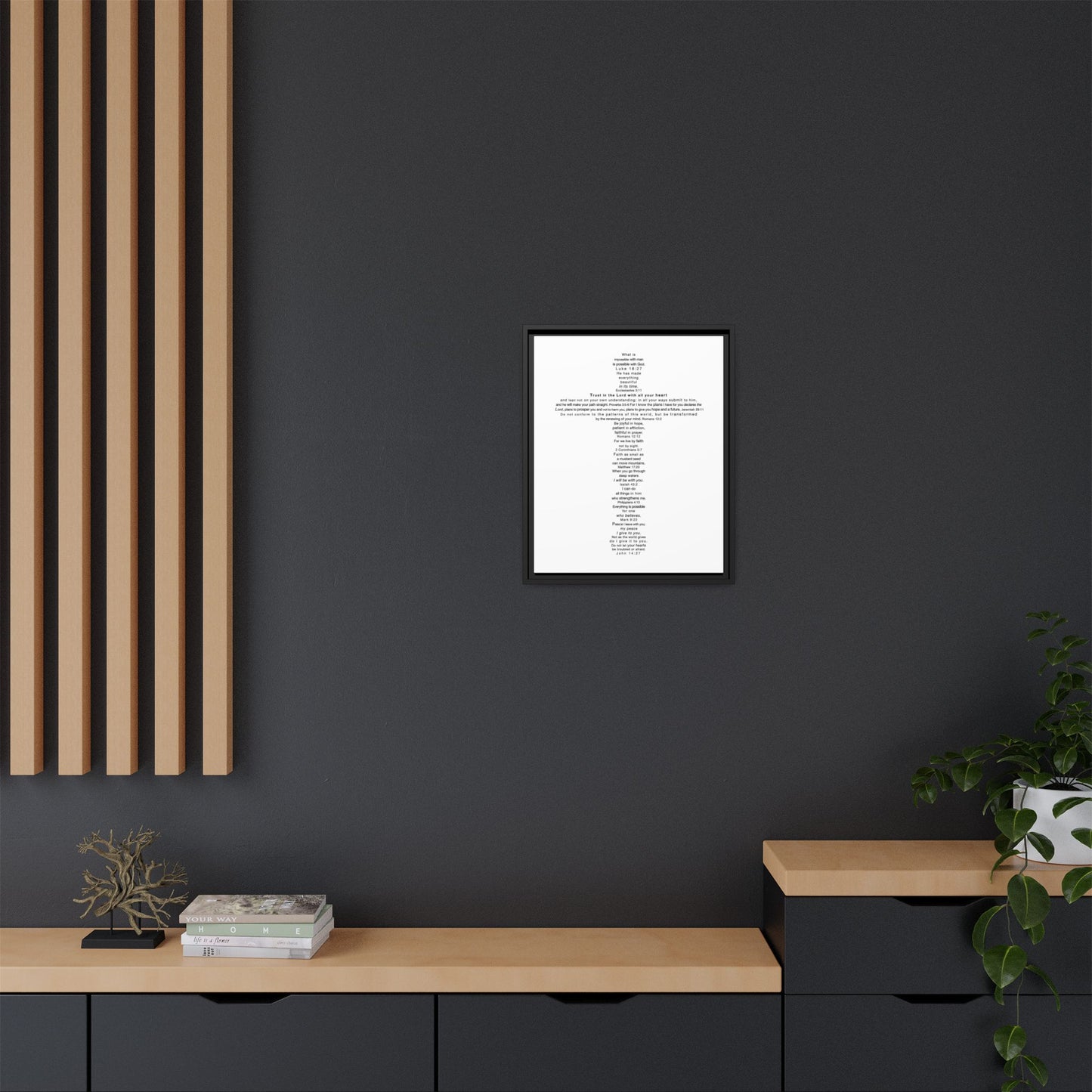 The Challenge Cross - Framed Canvas Wall Art