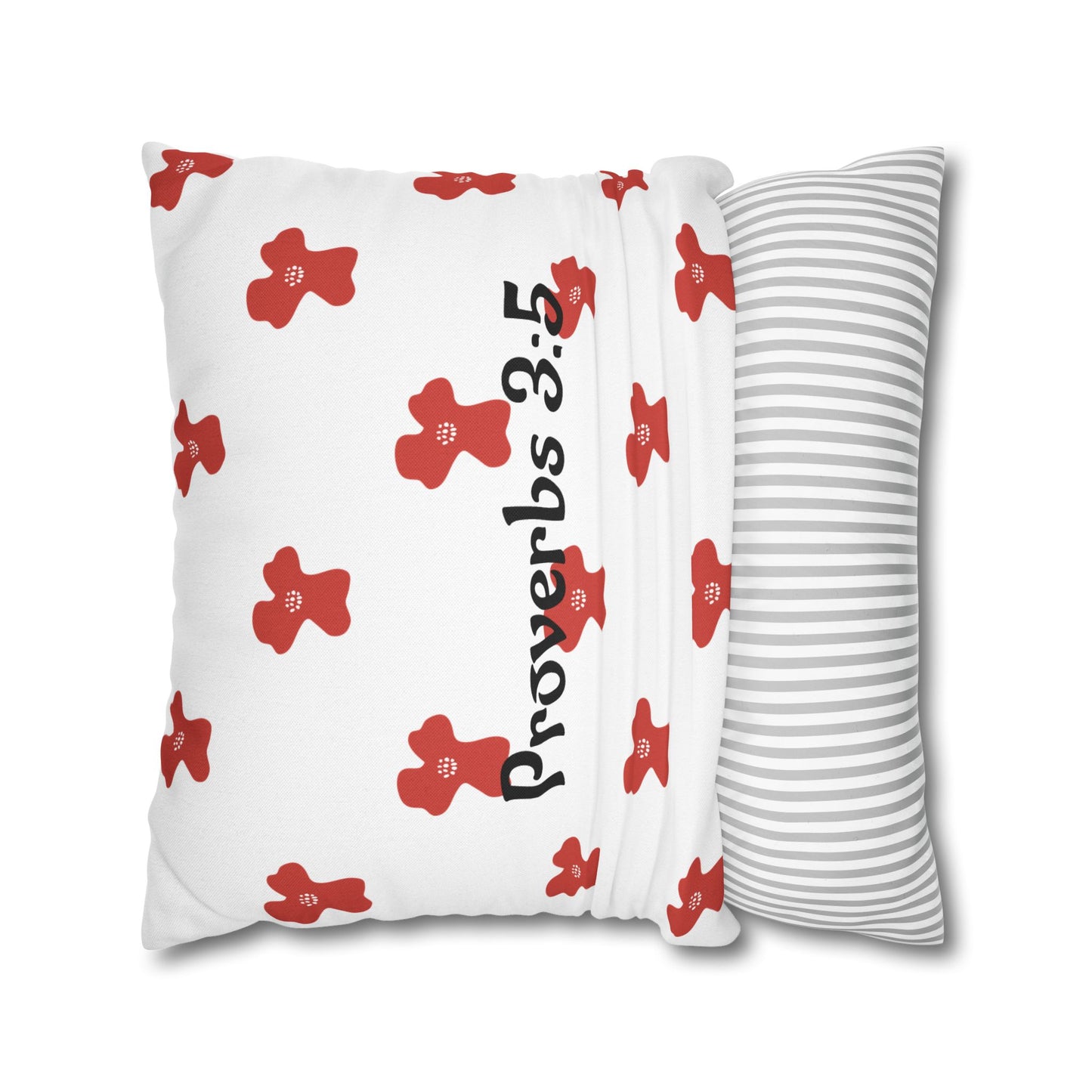 Charming Poppy Pillowcase (Proverbs 3:5)
