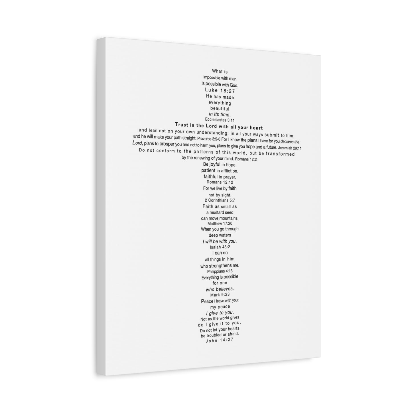 The Challenge Cross - Unframed Canvas Wall Art