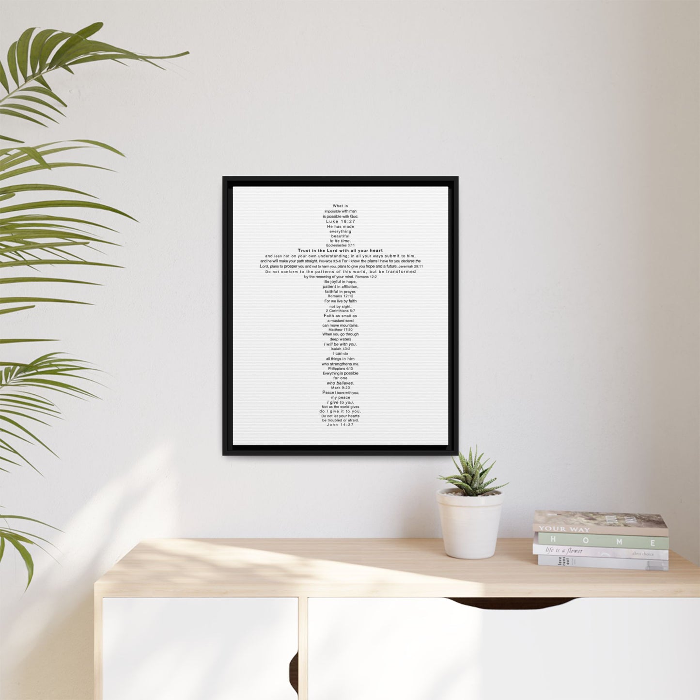 The Challenge Cross - Framed Canvas Wall Art