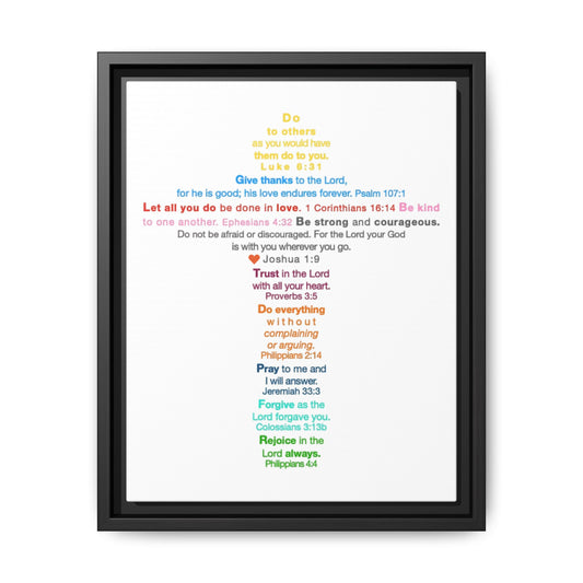 The Kids Cross - Framed Canvas Wall Art