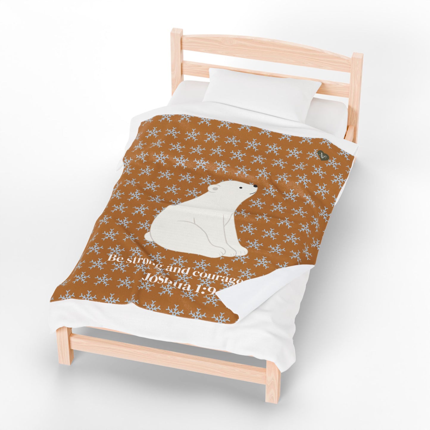 Cozy Polar Plush Blanket (Joshua 1:9)