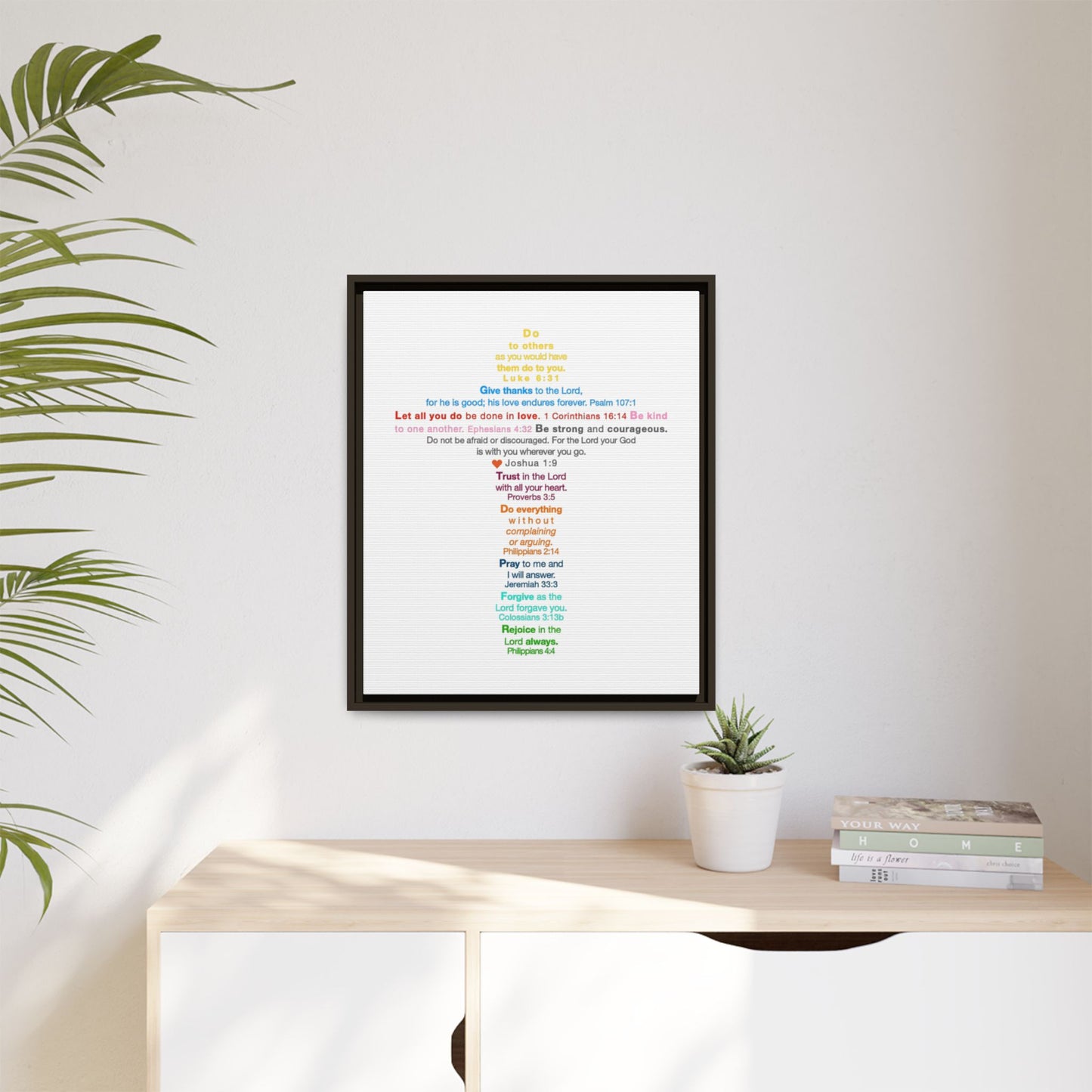 The Kids Cross - Framed Canvas Wall Art