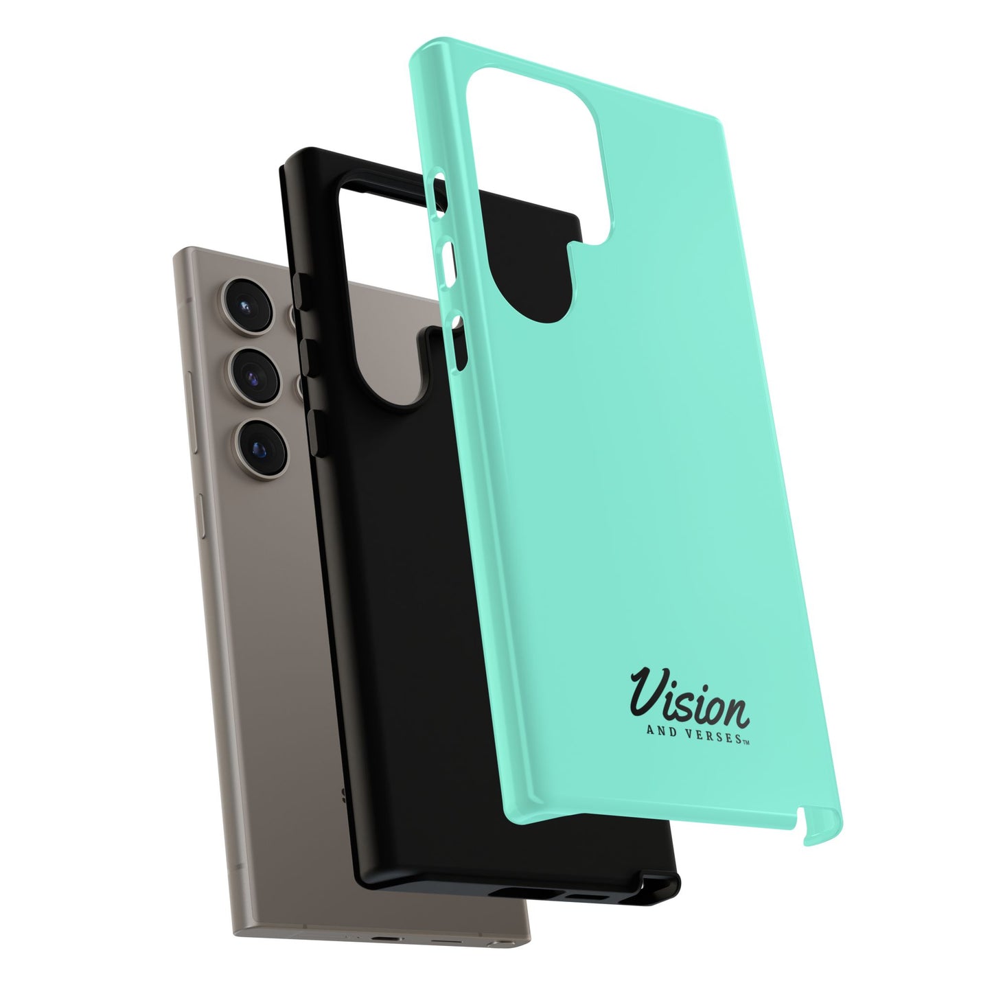 Aquamarine Vision and Verses Tough Phone Case