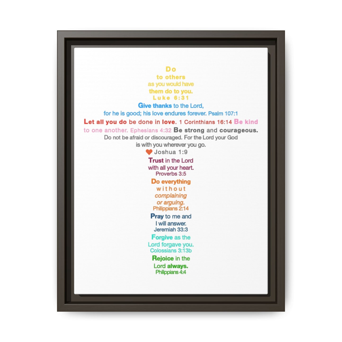 The Kids Cross - Framed Canvas Wall Art