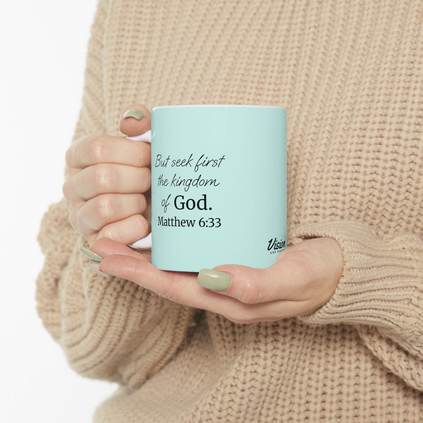 *NEW* Inspirational Ceramic Mug (11oz, 15oz) | Matthew 6:33