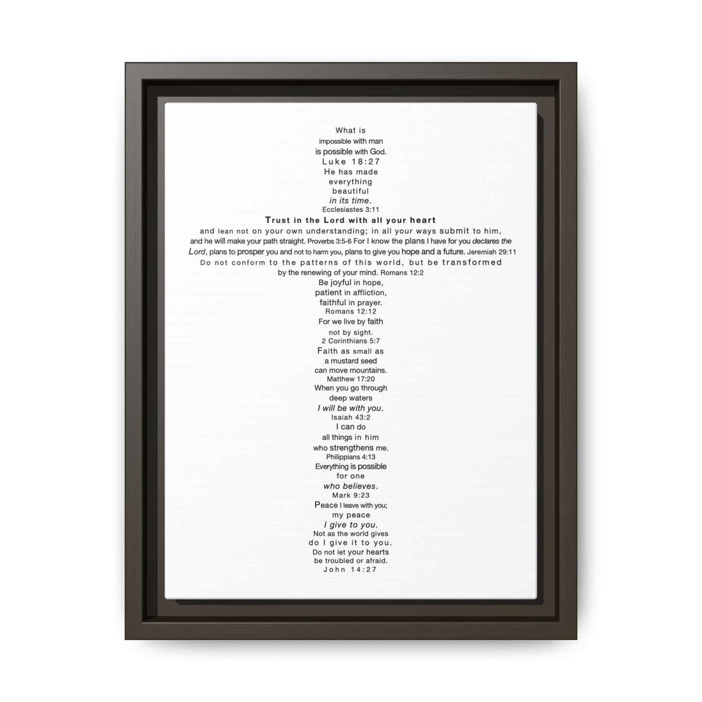 The Challenge Cross - Framed Canvas Wall Art
