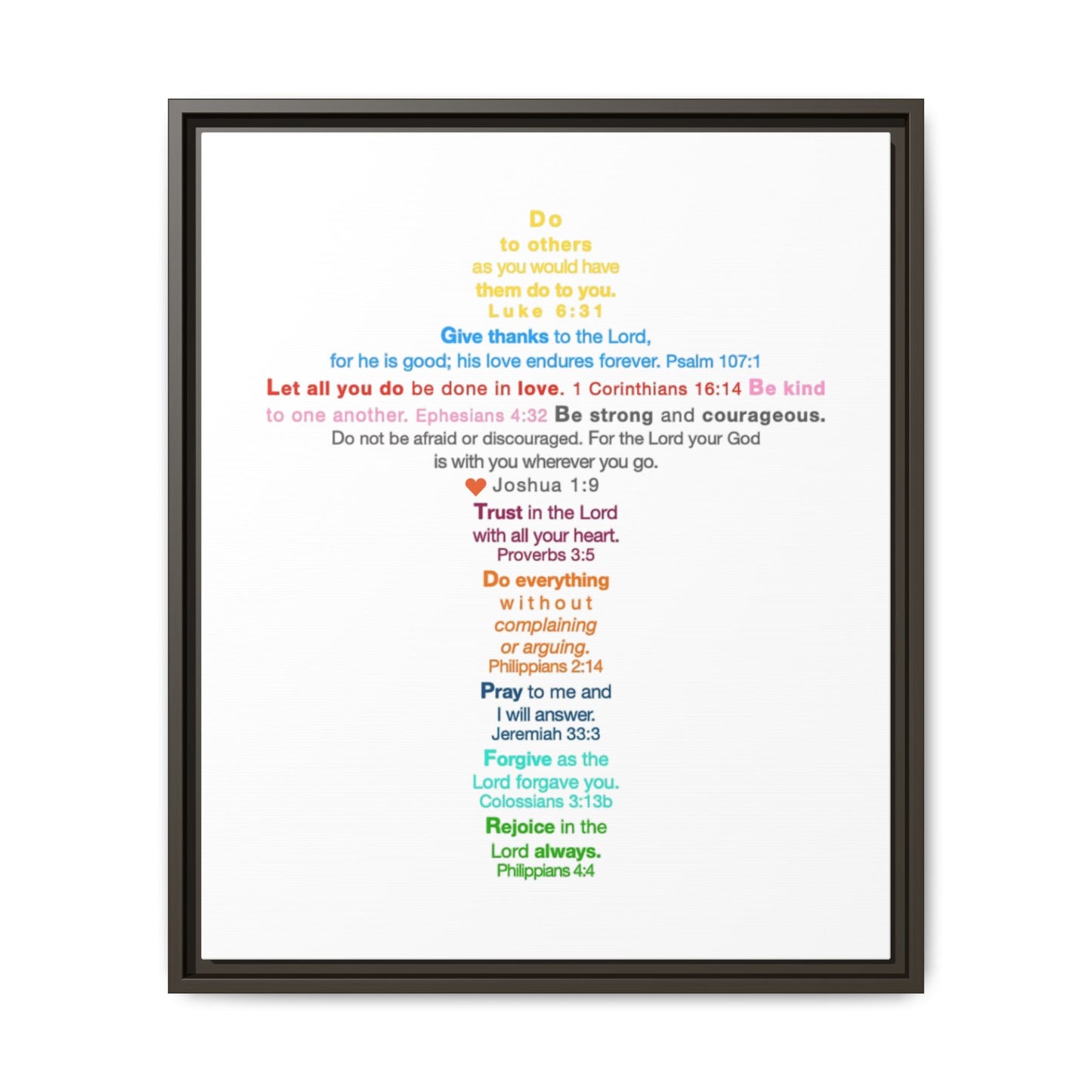 The Kids Cross - Framed Canvas Wall Art