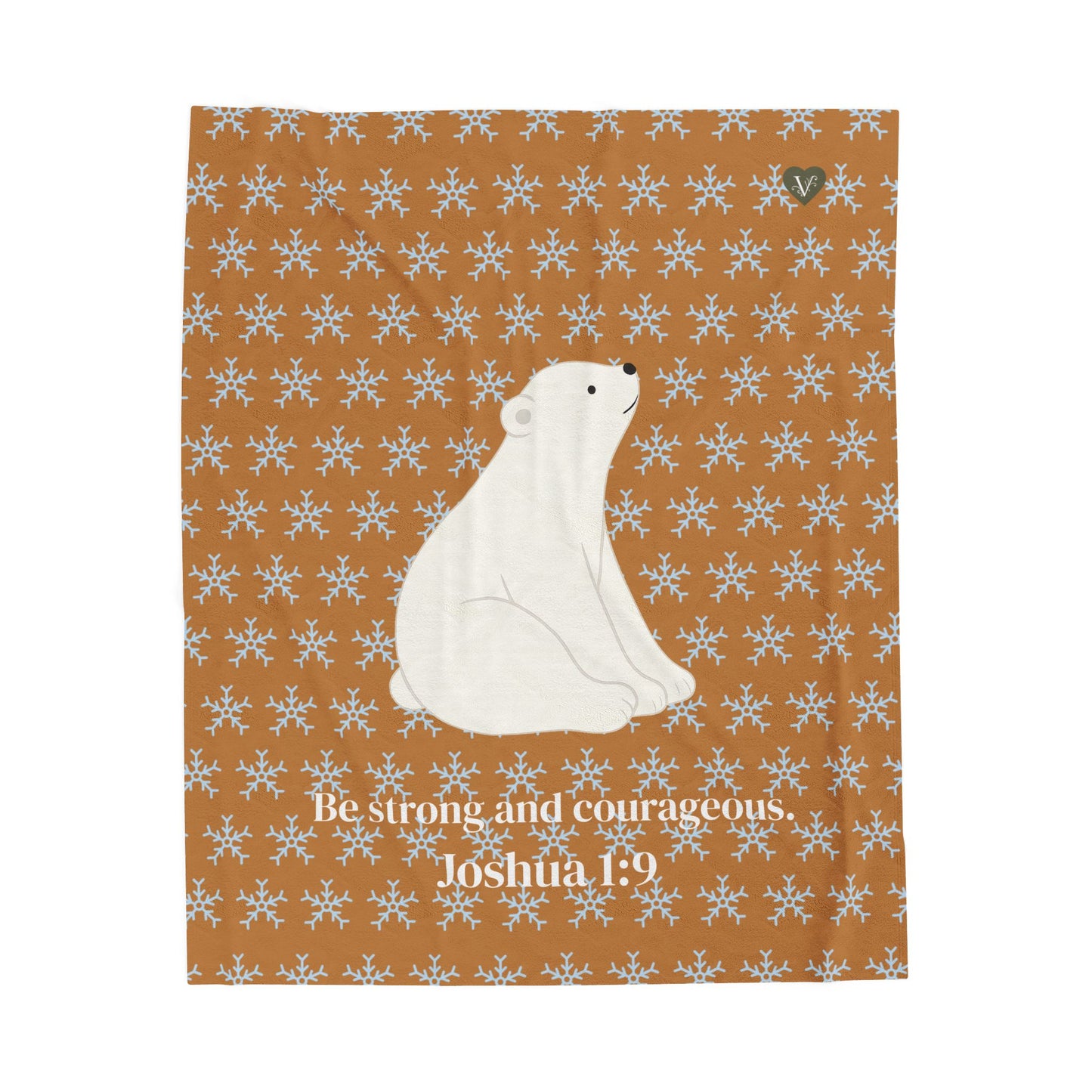 Cozy Polar Plush Blanket (Joshua 1:9)