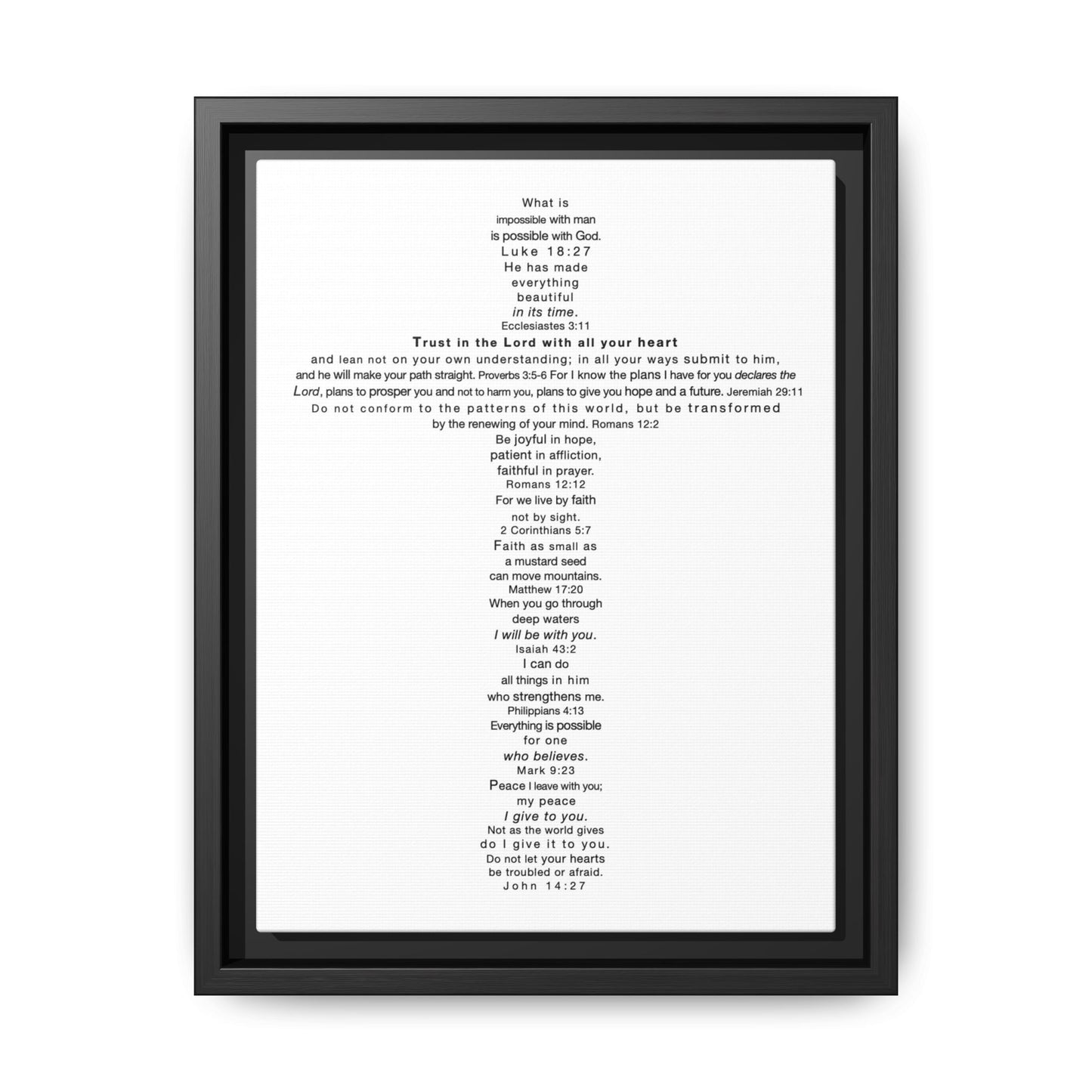 The Challenge Cross - Framed Canvas Wall Art