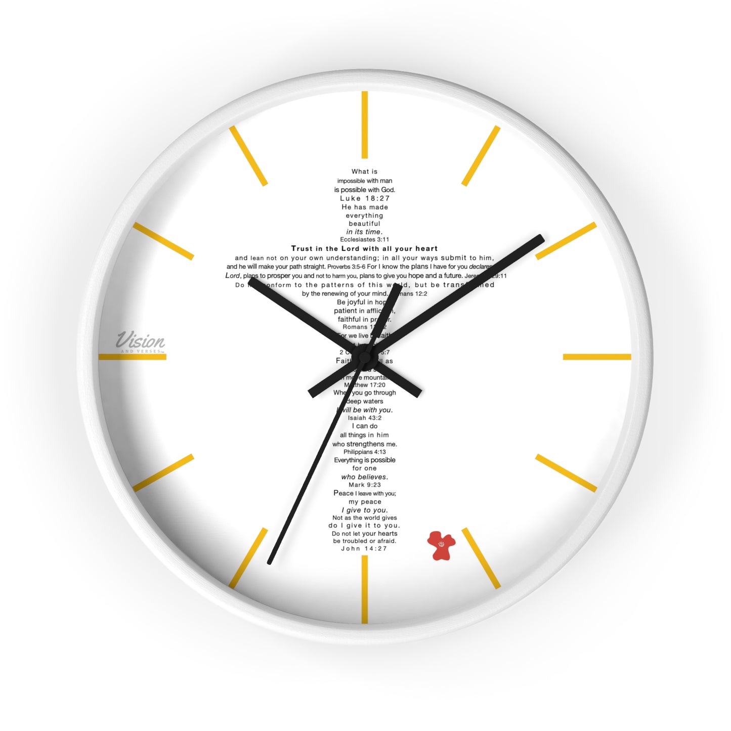The Challenge Cross - Wall Clock (poppy)