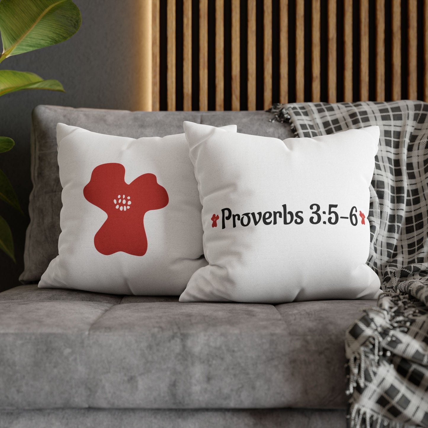 Charming Poppy Pillowcase (Proverbs 3:5-6)
